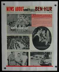 e054 BEN-HUR linen special movie poster 1959 Heston, Wyler