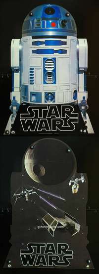 e018 STAR WARS die-cut movie mobile '77 cool R2D2 & Deathstar!