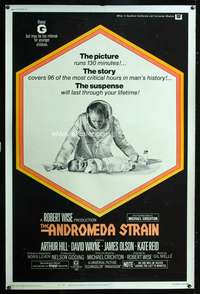 f083 ANDROMEDA STRAIN 40x60 movie poster '71 Michael Crichton sci-fi!