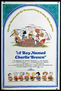 f087 BOY NAMED CHARLIE BROWN 40x60 movie poster '70 Peanuts, Snoopy!
