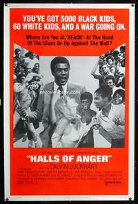 f096 HALLS OF ANGER 40x60 movie poster '70 Lockhart, race relations!