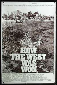 f098 HOW THE WEST WAS WON 40x60 movie poster R70 John Ford epic!