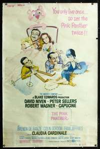 f107 PINK PANTHER 40x60 movie poster '64 Peter Sellers, Rickard art!