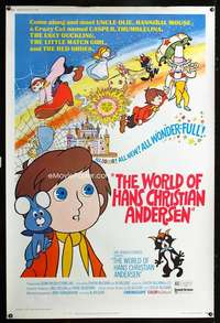 f118 WORLD OF HANS CHRISTIAN ANDERSEN 40x60 movie poster '71 cartoon!