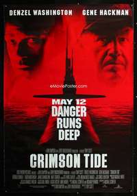 f044 CRIMSON TIDE bus stop movie poster '95 Denzel Washington, Hackman