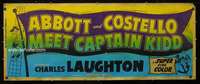 f023 ABBOTT & COSTELLO MEET CAPTAIN KIDD paper banner movie poster '53