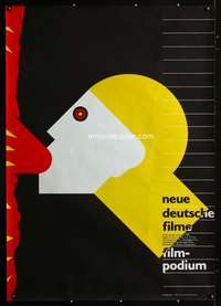 f042 NEUE DEUTSCHE FILME Swiss poster '81 Bruhwiler art!