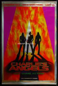 f068 CHARLIE'S ANGELS vinyl banner movie poster '00Diaz,Barrymore,Liu