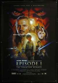 f079 PHANTOM MENACE DS style B vinyl banner movie poster '99 Star Wars!