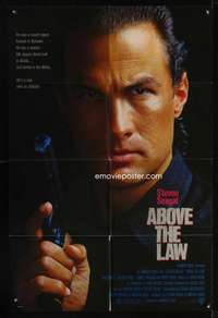h011 ABOVE THE LAW one-sheet movie poster '88 tough guy Steven Seagal!
