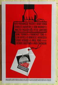 h014 ADVISE & CONSENT one-sheet movie poster '62 classic Saul Bass artwork!
