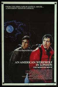 h021 AMERICAN WEREWOLF IN LONDON one-sheet movie poster '81 John Landis