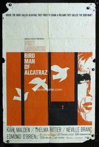 h056 BIRDMAN OF ALCATRAZ one-sheet movie poster '62 Lancaster, Frankenheimer