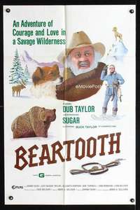 k063 BEARTOOTH one-sheet movie poster '78 Dub Taylor in Montana wilds!