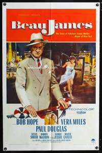 k068 BEAU JAMES one-sheet movie poster '57 Bob Hope as Jimmy Walker!