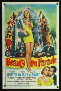 k070 BEAUTY ON PARADE one-sheet movie poster '50 Lola Albright, Miss USA!