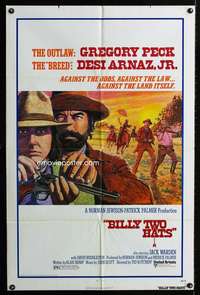 k084 BILLY TWO HATS one-sheet movie poster '74 Gregory Peck, Desi Arnaz Jr