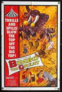 k085 BIMBO THE GREAT one-sheet movie poster '61 German circus big top!