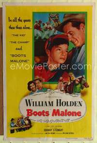 k091 BOOTS MALONE one-sheet movie poster '51 William Holden, Stewart
