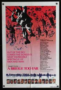 k093 BRIDGE TOO FAR style B one-sheet movie poster '77 Michael Caine, Connery