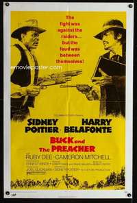 k095 BUCK & THE PREACHER one-sheet movie poster '74 Poitier, Belafonte