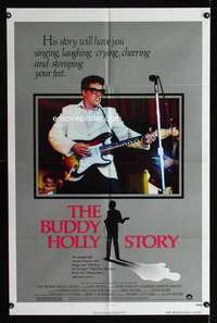 k096 BUDDY HOLLY STORY one-sheet movie poster '78 Gary Busey, rock & roll!