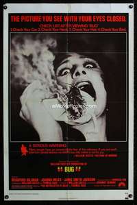 k098 BUG one-sheet movie poster '75 Dillman, wild flaming beetle image!