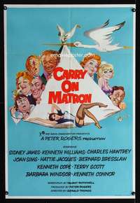 k112 CARRY ON MATRON English one-sheet movie poster '72 English sex!