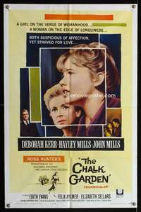 k120 CHALK GARDEN one-sheet movie poster '64 Hayley Mills, Deborah Kerr