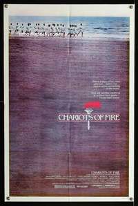 k124 CHARIOTS OF FIRE one-sheet movie poster '81 English, Olympic running!