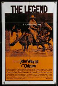 k135 CHISUM one-sheet movie poster '70 big John Wayne, Forrest Tucker