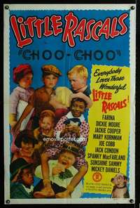 k138 CHOO-CHOO one-sheet movie poster R51 Hal Roach's Little Rascals!