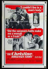 k139 CHRISTINE JORGENSEN STORY one-sheet movie poster '70 1st sex-change!