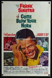 k152 COME BLOW YOUR HORN one-sheet movie poster '63 Frank Sinatra