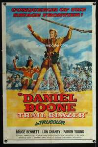 k174 DANIEL BOONE TRAIL BLAZER one-sheet movie poster '56 Bruce Bennett