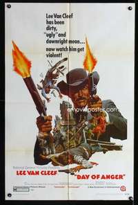 k177 DAY OF ANGER one-sheet movie poster '69 Van Cleef, spaghetti western!