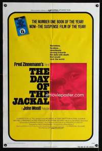 k179 DAY OF THE JACKAL one-sheet movie poster '73 Fred Zinnemann classic!