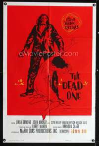 k182 DEAD ONE one-sheet movie poster '60 Barry Mahon, voodoo rituals!