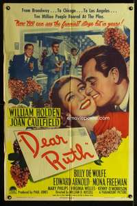 k183 DEAR RUTH one-sheet movie poster '47 William Holden, Joan Caulfield