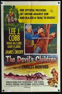 k190 DEVIL'S CHILDREN one-sheet movie poster '63 Bickford, McClure