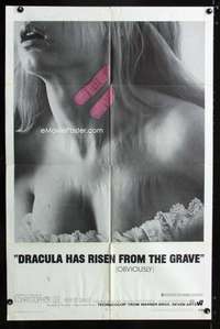 k201 DRACULA HAS RISEN FROM THE GRAVE one-sheet movie poster '69 Hammer!