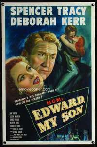 k206 EDWARD MY SON one-sheet movie poster '49 Spencer Tracy, Deborah Kerr