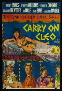 k110 CARRY ON CLEO English one-sheet movie poster '65 sex on the Nile!