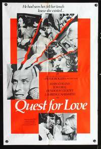 k595 QUEST FOR LOVE English one-sheet movie poster '71 sexy Joan Collins!