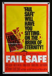 k224 FAIL SAFE one-sheet movie poster '64 Walter Matthau, Henry Fonda