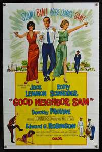 k319 GOOD NEIGHBOR SAM one-sheet movie poster '64 Jack Lemmon, Schneider