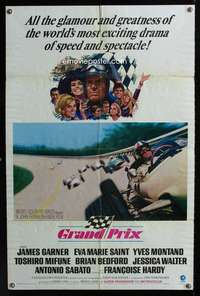 k323 GRAND PRIX one-sheet movie poster '67 James Garner, car racing!