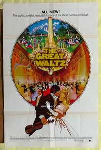 k330 GREAT WALTZ one-sheet movie poster '72 Johann Strauss, Bob Peak art!