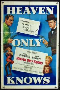 k342 HEAVEN ONLY KNOWS one-sheet movie poster '47 Bob Cummings, Donlevy