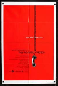 k371 HUMAN FACTOR one-sheet movie poster '80 Preminger, Saul Bass art!